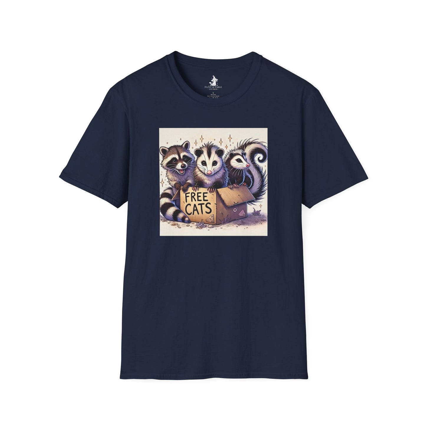 Free Cats! - Unisex Softstyle T-Shirt